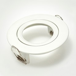 Downlight ring, rond 88(76)mm, puur wit kantelbaar